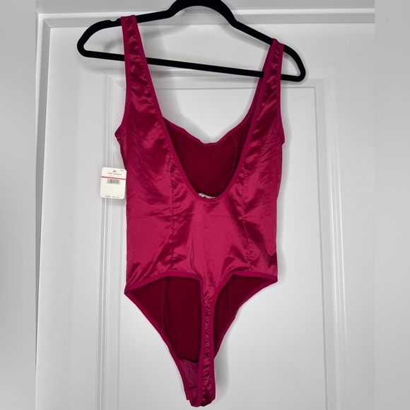 *New With Tag* Free People Raspberry Fuchsia Thong Bodysuit, Sz XS (Orig. $58) - Picture 5 of 7